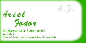 ariel fodor business card
